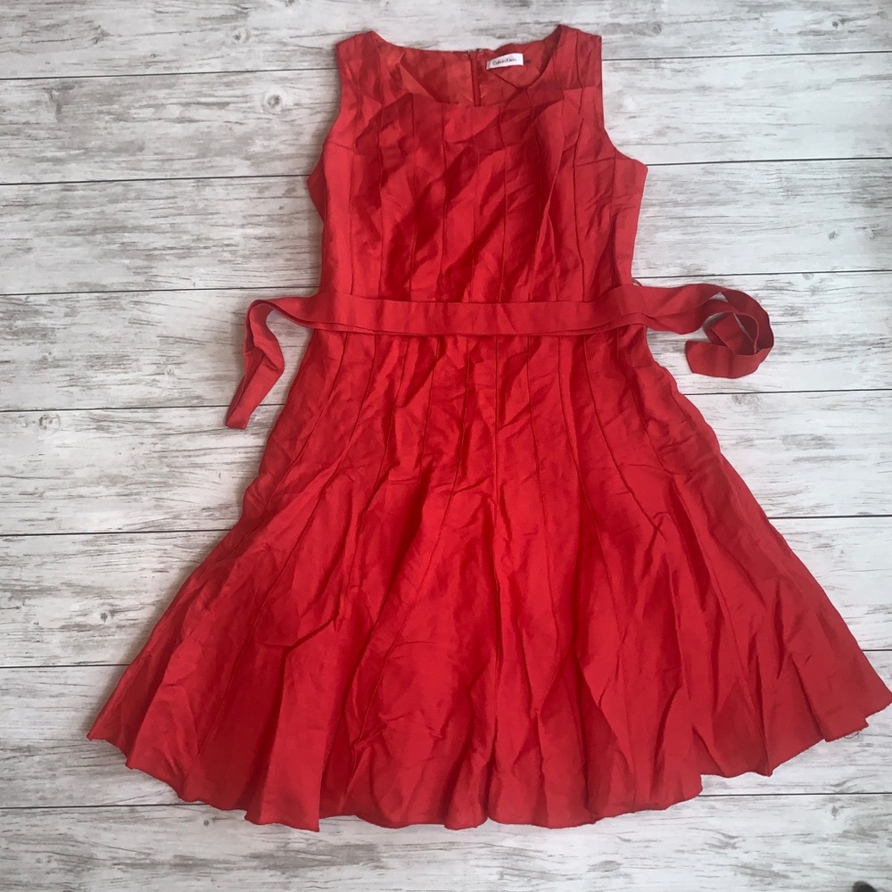 Calvin Klein Red Dress Size 10